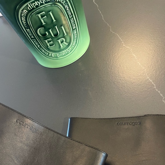 NEW COURREGES Sharp Leather High Boots In Black 38 Womens Over the Knee - Picture 7 of 12